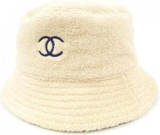 Chanel Pre-owned Accessories, male, Beige, Size: ONE SIZE Pre-owned Cotton Hat