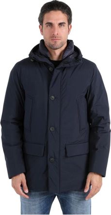 Woolrich Cloud Series Parka - Heren - Mantels - Blauw - Maat: M Wol