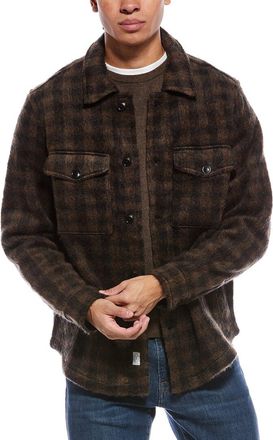 Todd Snyder Todd Snyder Brown Multi Mohair & Wool-Blend Buffalo Check Shirt Jacket