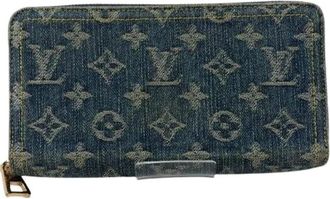 Louis Vuitton Pre-owned Wallets, female, Blue, Size: ONE SIZE Pre-owned Denim Wallet