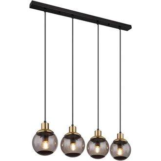 Globo Lighting L&aacute;mpara Colgante - Potter - Negro - Vidrio Vidrio Ahumado