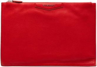 Givenchy Pre-owned Clutches, female, Red, Size: ONE SIZE Pre-owned Leather Clutch