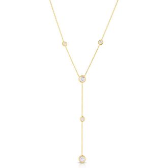 Roberto Coin Diamond Station Y-Necklace in Yellow Gold at Nordstrom, Size 16