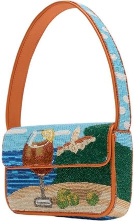 Staud Womens Tommy Beaded Shoulder Bag Synthetic Multicolor Shoulder-hobo-bags
