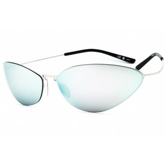 Balenciaga Unisex Silver Tone Oval Sunglasses BB0350S