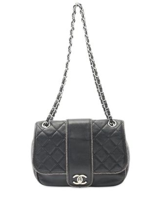Chanel 2019 CC Quilted Lambskin Single Flap Bag shoulder bag - Black