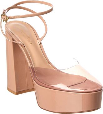 Gianvito Rossi Dua 70 Patent & Vinyl Platform Pump