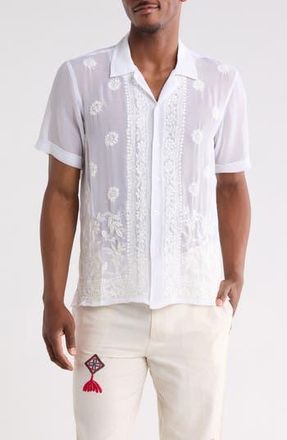 Raga Man Pranit Short Sleeve Button-Up Shirt in Eggshell at Nordstrom Rack, Size X-Large