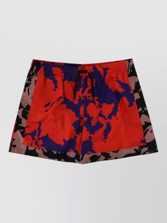 Dries Van Noten mid length swim shorts bold floral print