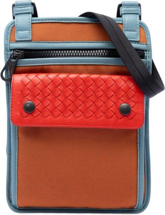 Bottega Veneta Pre-owned Bottega Veneta Nappa Intrecciato Trimmed Nylon High Tech Crossbody Ladies X5KPGH9VCM37UDCP