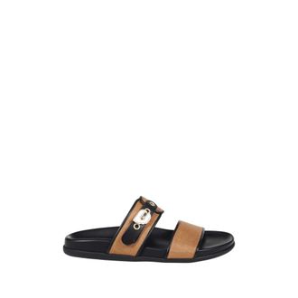 Ancient Greek Sandals Cognac Black Flat Sandal - female - Ancient Greek Sandals - Sliders - Brown - 4 UK - Shoes