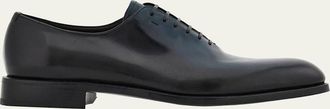 Ferragamo Mens Angiolo Tramezza Gradient Leather Oxford Shoes