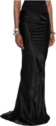 Rick Owens Maxi Skirts, female, Black, Size: XS Maxi Skirt
