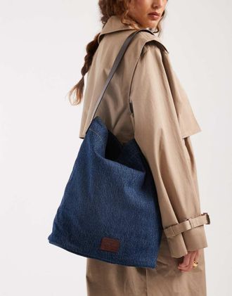 Levi's Borsa a secchiello in denim blu