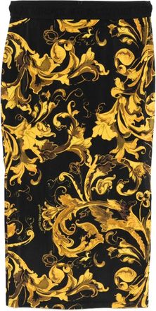 Versace Jeans Couture Gonna midi con stampa barocca - Nero