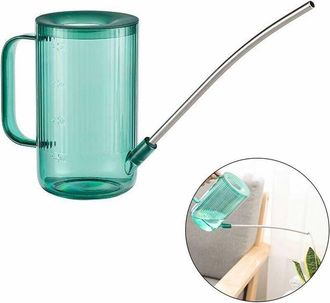 OEM Riego - Regadera Con Pico Largo - 1000 Ml - Cuerpo Transparente Graduado - Polipropileno Y Acero Inoxidable 401 - Para Plantas Interiores Y Exteriores
