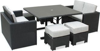 DCB Garden Dcb Garden - Oceane - Conjunto De Comedor Empotrable 8 Plazas Resina Trenzada