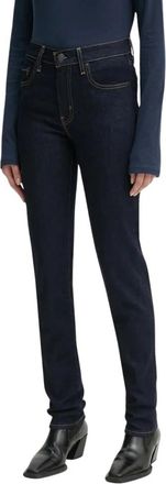 Levi's 724 High Rise Straight Jeans - Dames - Slim Fit Jeans - Blauw - W26 L32 - Denim - Jeans
