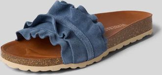 Verbenas Slipper aus echtem Leder Modell Rocio in Bleu, Gr&ouml;&szlig;e 38