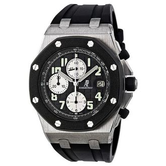 Audemars Piguet Pre-owned Audemars Piguet Royal Oak Offshore Chronograph Black Waffle pattern Dial Mens Watch 25940SK.OO.D002CA.01