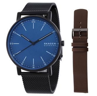 Skagen Signatur Quartz Blue Dial Mens Watch and Strap Set SKW6933SET