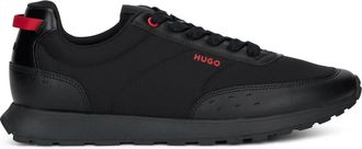 HUGO BOSS Icelin Runner - Heren - Sneakers - Zwart - 45 EU - Leer - Schoenen