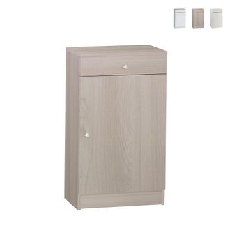 OEM Armario Bajo Multiusos De Una Puerta Y Un Caj&oacute;n Olmo Claro 46x34x H80 Cm