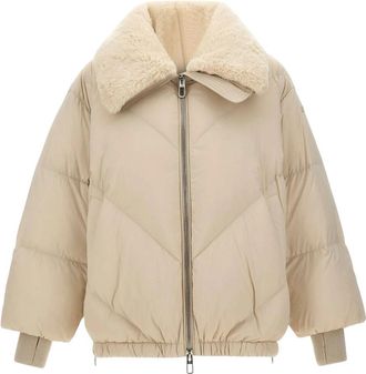 Duno Celia Down Jacket - Dames - Winterjassen - Beige - XS - Leer - Jassen