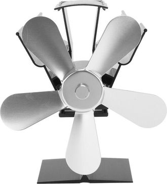 OEM Ventilador Dom&eacute;stico, 5 Aspas, Ventilador Para Estufa, Ecol&oacute;gico, De Bajo Consumo, Vertical, Rectangular (plateado)