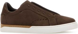 Fendi Mens City Sneaker Brown Leather