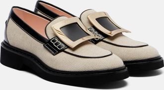 Roger Vivier Viv Rangers leather-trimmed loafers