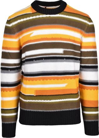 KANGRA Crew Neck Sweater With Vibrant M&eacute;lange Stripes