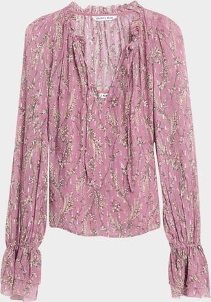 Veronica Beard Maxime Floral Blouse