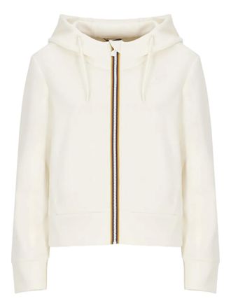 K-Way Felpa con cappuccio e zip - Bianco