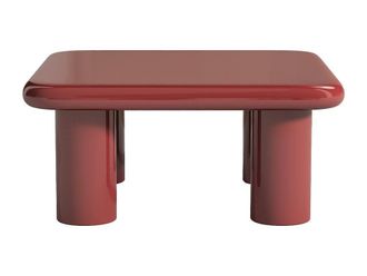 Vente-Unique MDF Coffee Table - Lacquered Bordeaux - TAMISDA in Burgundy