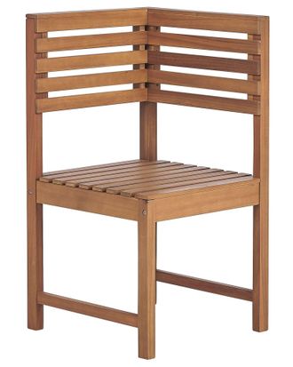 Beliani Beliani - Mobili Da Balcone Modulari 1 Posto Sezione Angolare Legno Di Acacia Sedia Treia