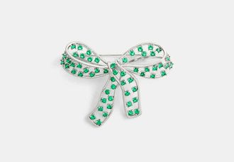 Coach Crystal Bow Brooch