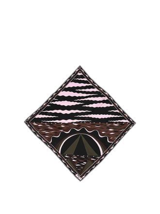 Emilio Pucci Mixed Print Silk Scarf