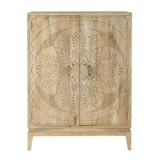 Maisons du monde Armario de 2 puertas con grabado 100