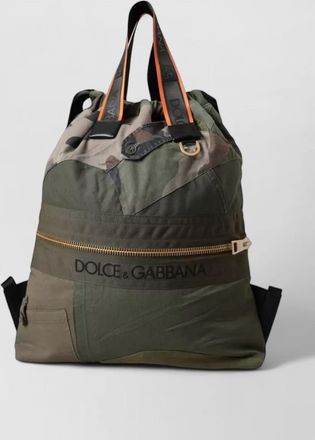 Dolce & Gabbana cotton camouflage paneled backpack