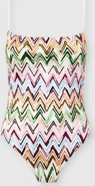 Missoni One-piece Swimsuit In Stretch Viscose With Lace And Zigzag Pattern in Multicoloured at Nordstrom, Size 44 It