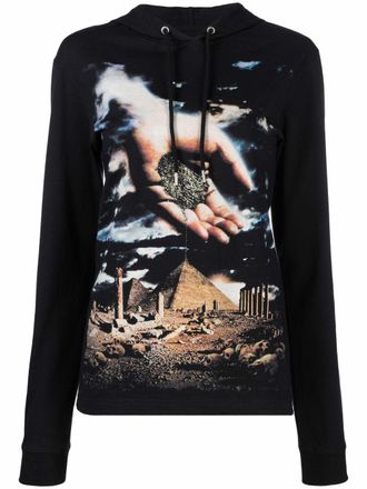Paco Rabanne x Kimura Tsunehisa graphic-print hoodie - Black