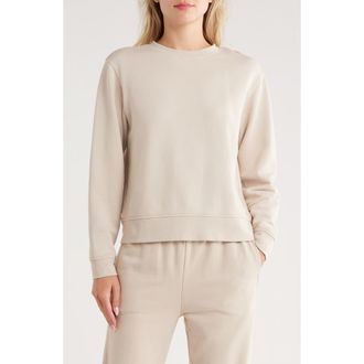 Vince Crewneck Cotton Sweatshirt in Light Oat at Nordstrom Rack, Size X-Small