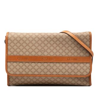 Celine Pre-owned Celine Macadam Coated Canvas Crossbody Ladies WXZTDBAZEML2G1KE