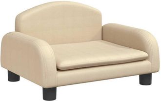 vidaXL Divano per Bambini Crema 50x40x30 cm in Tessuto - Vidaxl