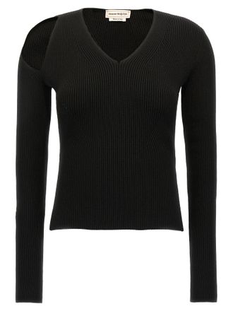 Alexander McQueen Womens Cut-Out Sweater