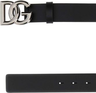 Dolce & Gabbana Mens Black Leather Belt 8v363 Cinture