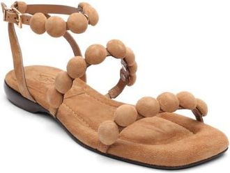 Ash Regy Pompom Sandal in Moka Mou at Nordstrom, Size 10Us