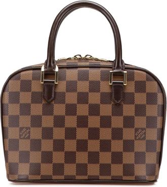 Louis Vuitton Borsa a mano Sarria mini in tela Damier Ebène 2002 - Marrone