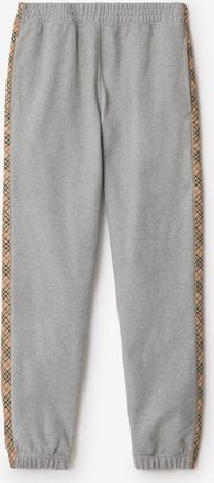 Burberry Check Trim Cotton Jogging Pants